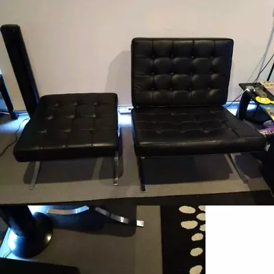 $150 • Buy Black Barcelona Chair - Replica