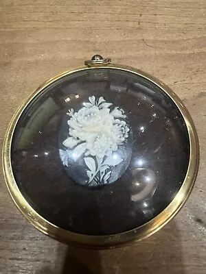 Vintage Framed Rose Cameo By Peter Bates Of England • £9.99