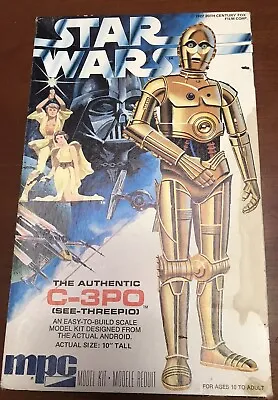 Vintage Star Wars MPC C-3PO Model In Open Box Unbuilt 1977 1-1913 10 Inches • $20