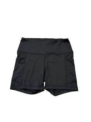 VELOCITY Activewear Yoga Black Gym Shorts Size L Exercise Fitness • $10.39