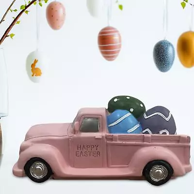 Easter Truck With Dinosaur Eggs Pink Easter Ornament For Home Desk Bookshelf • $48.37