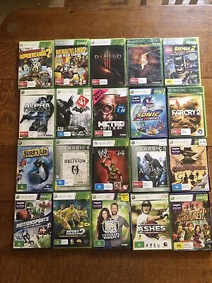 XBOX 360 Video Games Bulk Lot Of 20 Games. Pal Complete  Free Post. • $82