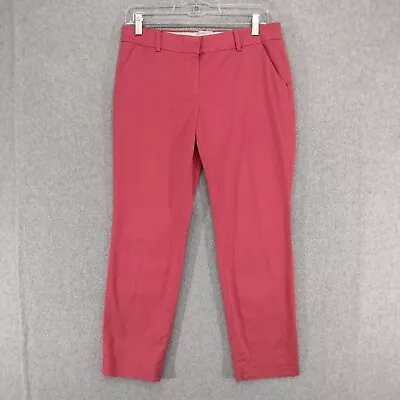 J Crew Cafe Capri Pants Womens Sz 4 Dark Pink Stretch Mid Rise Straight Leg  • $14.95