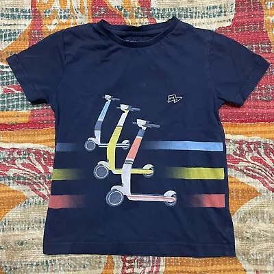 Mayoral Boutique T-Shirt Boys Size 5 Years Blue Crew Neck Graphic Scooter • $4.99