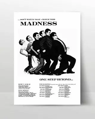 Madness A3 Size Tour Poster 1980 ONE STEP BEYOND Ska Specials 2Tone 2 Tone Suggs • £10.95