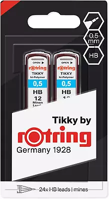 £4.73 • Buy ROtring Tikky Mechanical Pencil Lead Refills | 0.5mm, BB | 2 X 12 Hi-Polymer 24