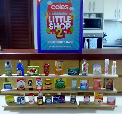 Coles Little Shop 2 Collectable Case + Full Complete Set Of Minis • $26