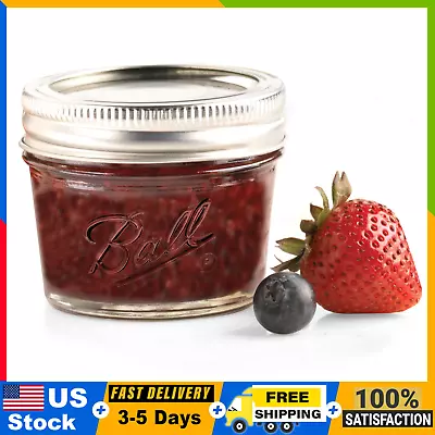 Ball Regular Mouth 4oz Quilted Pint Mason Jars 12 Count • $18.55