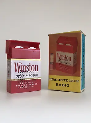 Vintage AM Transistor Radio Winston Cigarette Pack - Replica • $199