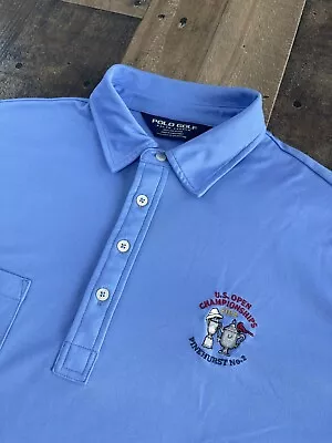 Ralph Lauren Polo Golf Shirt Men’s L Blue US Open Championship 2014 Pinehurst #2 • $24