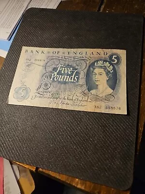 Vintage 1967’s Bank Of England £5 Five Pound  Fforde Banknote X82 88876 • £14.99