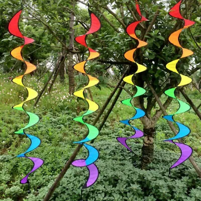 Foldable Rainbows Spirals Windmill Wind Spinners Camping Tent Garden Patio Decor • £3.99