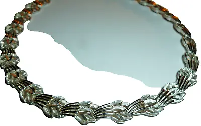 Vintage CROWN TRIFARI Silver Tone Leaf Link Choker Necklace 15  • $25.91