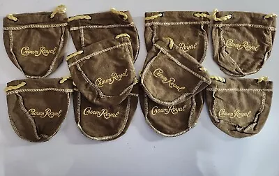 Lot Of 10 Crown Royal 50ml Vanilla Mini Shooter Bags 4   Little Tiny • $35