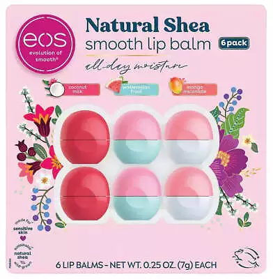 Eos Natural Shea Smooth Lip Balm Variety Pack 6 Ct. • $27.49