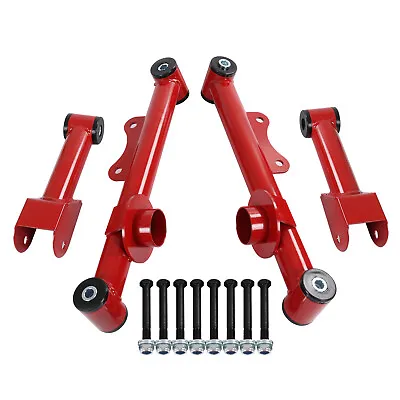 Red Rear Upper Lower Control Arms Kit Hardware For 1979-2004 Mustang GT LX Cobra • $78.99