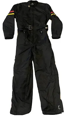 Vintage Wheels Of Man By Fox Point Motorcycle Black Racing Suit | Men's Large  • $49.99