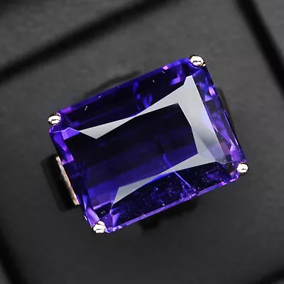 Purple Spinel Color Change Baguette 15.20Ct. 925 Sterling Silver Handmade Rings • $34.99