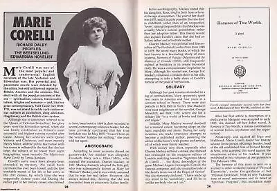 Marie Corelli. The Bestselling Edwardian Novelist. This Is An Original Article S • £11.49