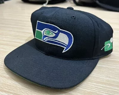 VTG Seattle Seahawks Snapback Black Dome Plain Logo Hat Cap Sports Specialties • $49.99