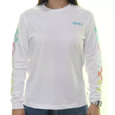£13 • Buy Vans Dotty Check LS T-Shirt / White Multi / Womens / RRP £28