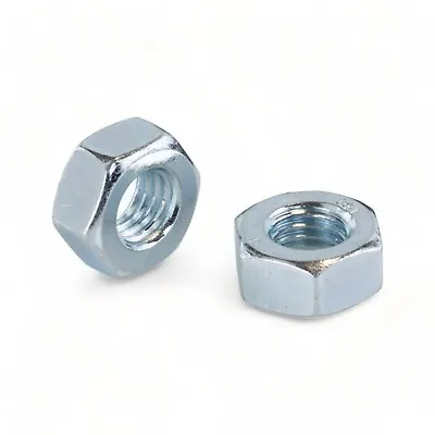 Hex Steel Nuts Hex Full BZP Zinc Plated Metric M4 M5 M6 M8 M10 M12 M14 M16 M20 • £14.99