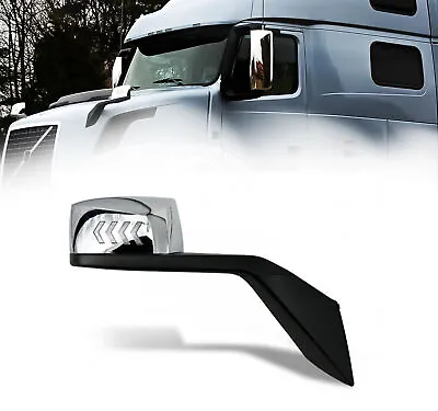 Torque Hood Mirror For 2004-2017 Volvo VNL Trucks With LED Turn Signal Chrome R • $99.99