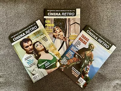 Cinema Retro Lot Of 3 Issues - #44 48 51 Cleopatra Liz Taylor Marisa Mell • $24.85