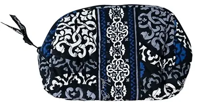 VERA BRADLEY Canterbury Cobalt Cosmetic Bag Lined Makeup Pouch Zipper Retired • $11.99