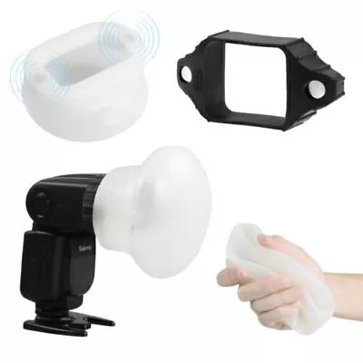 Magnetic Flash Sphere Diffuser & Grip Lighting Kit For On-camera Flash • £55.85