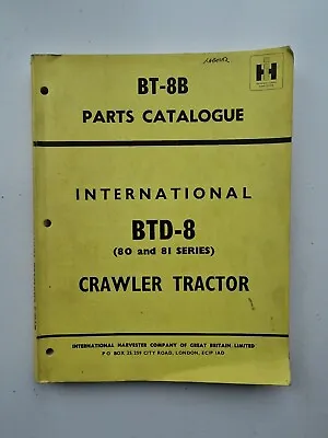 International Btd-8 Crawler Tractor Parts Catalogue • £40