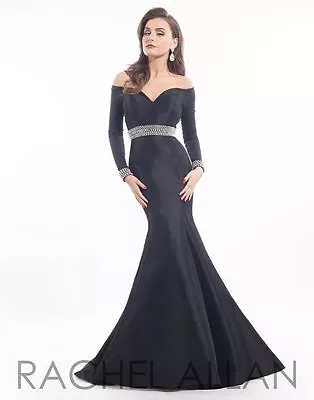 Prima Donna 5740 Black Red Carpet Winning Pageant Gown Dress Sz 12 • $518.70