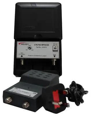 LTE700 WFAV 25 Wideband Masthead Amplifier & Power Supply Kit 1 Input - 370579 • £34.79