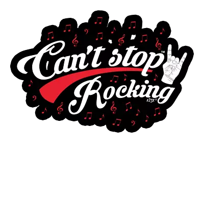 2 X Car Stickers - Cant Stop Rocking Decal Window Bumper Truck Laptop Sticker • $5.95