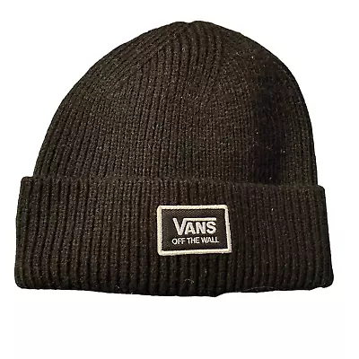 VANS Off The Wall Cap Cuff Beanie Ribbed Black Skateboard Skater Hipster • $10.95