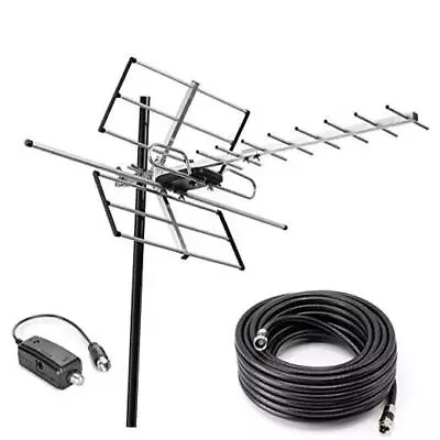 PBD Outdoor Digital Amplified Yagi HDTV Antenna Built-in High Gain And Low  • $49.59