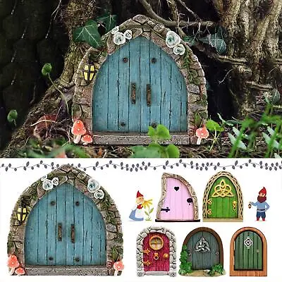 Mini Fairy Garden Door Wooden Mini Garden Door Elf Door Embellishments Wooden • £3.47