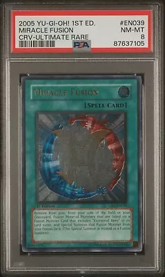 2005 Yu-Gi-Oh! Cybernetic Revolution 1st Edition Miracle Fusion CRV-EN039 PSA 8 • $227.49