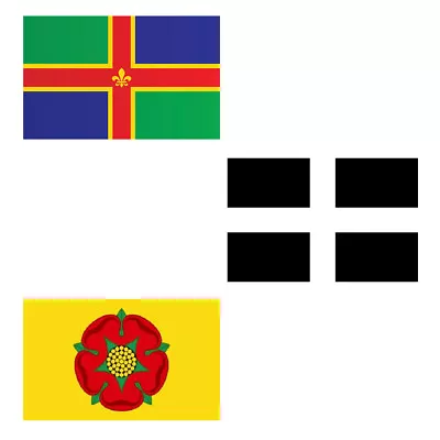 Flags Lancashire Lincolnshire Yorkshire Cornwall Devon Cross English 5 X 3 X 2 • £5.75