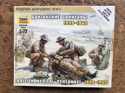 Zvezda 1/72 British Medic Team 1939-1942 # 6228 - Plastic Model Figures • £6.19