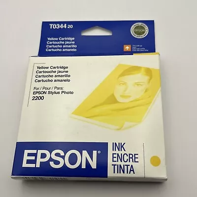 Genuine Epson T034420 YELLOW Ink Cartridge Photo Stylus 2200 New • $9.99