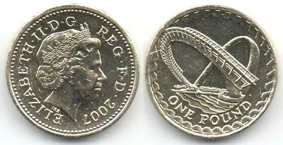 2007 – GB Round £1 Coin - MILLENNIUM BRIDGE UNC • £14.95