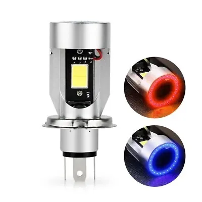 Motorcycle LED H4 HS1 BA20D Headlight LED Hi/Lo Beam Light Lamp Bulbs Red Blue • $14.99