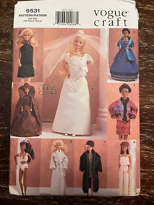 Vogue 9531 UNCUT Sewing Pattern 11.5 Barbie Fashion Doll Clothes • $9.99