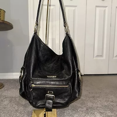 Michael Kors Black Leather Hobo Shoulder Bag • $25