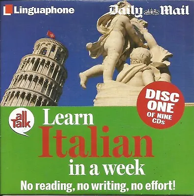 Learn Italian - Disc 1 Of 9 - Mail Promo Cd • £1.39