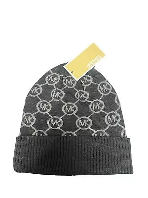 NWT Michael Kors SIGNATURE MK BEANIE Fall 2022 Collection Gray Women’s OS • $24.99