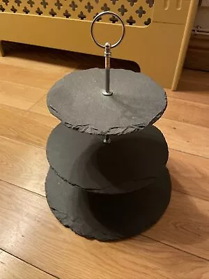 3 Tier Slate Cake Stand Welsh Slate • £7.50