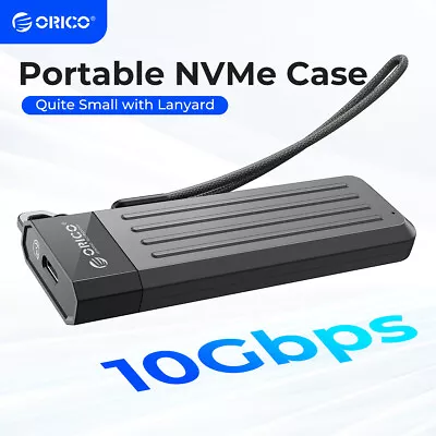 ORICO M.2 SSD NVMe Enclosure USB-C 10Gbps PCIe NVMe External UASP SSD 4TB Gray • $22.99