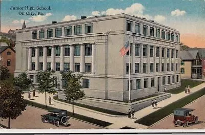 Postcard Junior High School Oil City PA  • $20